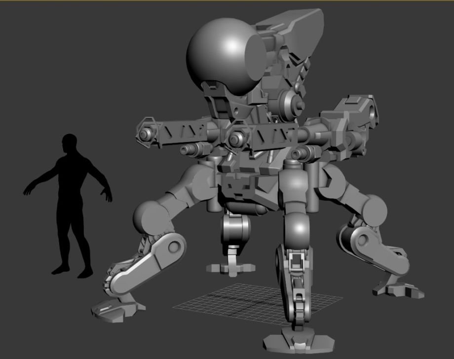 3dmax制作炫酷的机器人模型(3dmax简易机器人建模)