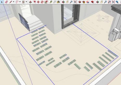 草图大师怎么铺地砖?10分钟掌握Sketchup铺地砖的步骤