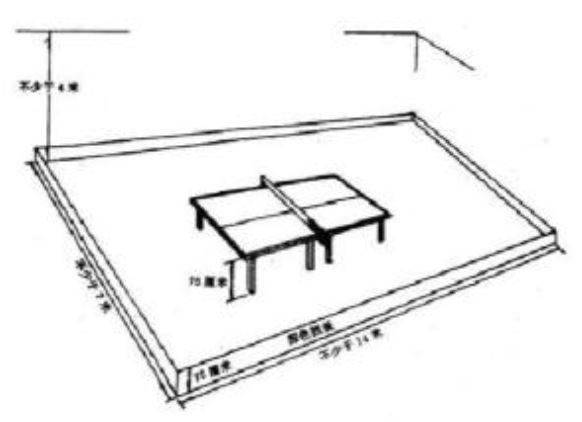 简易的乒乓球桌平面图_带尺寸的乒乓球台平面图素材分享(乒乓球桌平面图片)