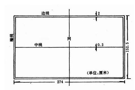 简易的乒乓球桌平面图_带尺寸的乒乓球台平面图素材分享(乒乓球桌平面图片)