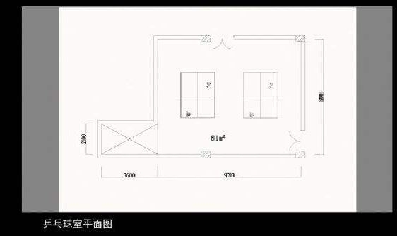 简易的乒乓球桌平面图_带尺寸的乒乓球台平面图素材分享(乒乓球桌平面图片)