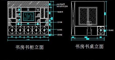 cad书房平面布置图_书房设计cad平面图_cad书房平面图设计素材(书房cad平面布置图片)