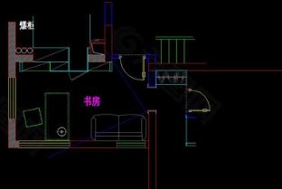 cad书房平面布置图_书房设计cad平面图_cad书房平面图设计素材(书房cad平面布置图片)