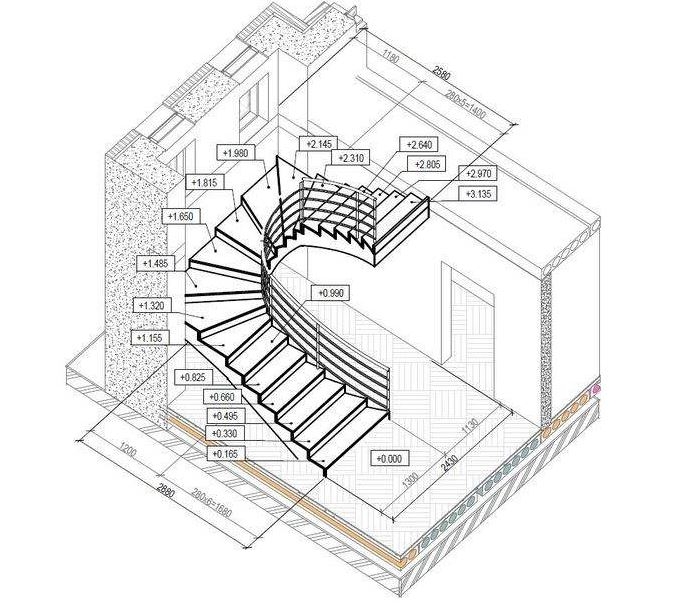 楼梯平面图，CAD别墅楼梯平面图设计免费图纸素材大全