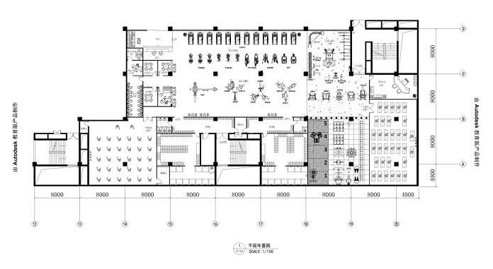健身房cad平面布置图，小型健身房cad平面布置图免费下载(健身房设计cad平面图)