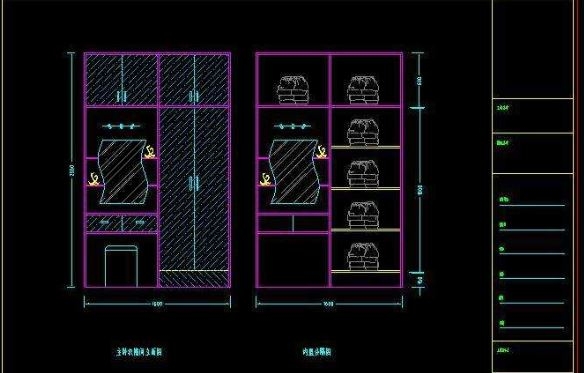 衣柜cad图纸设计，整体衣柜CAD图纸设计及尺寸标注案例(cad衣柜设计图纸图片)