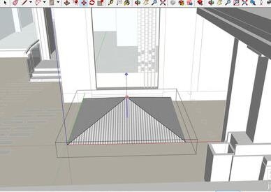 草图大师SU给房屋模型添加顶面的操作步骤(su模型怎么做屋顶)