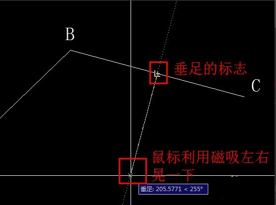 cad如何做斜线的垂线(cad如何做斜线的垂线图)