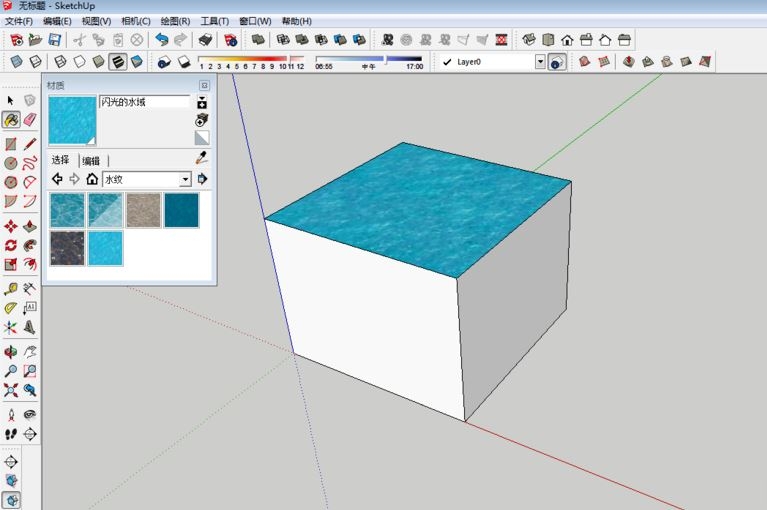 SketchUp草图大师软件使用油漆桶工具的步骤与方法