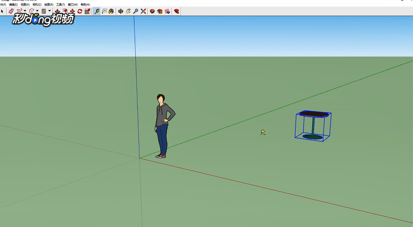 SketchUp（即草图大师）软件删除多余辅助线的方法