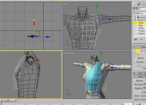 3dmax给动画人物模型加衣服的步骤教程(3dmax怎么给人物模型画衣服)