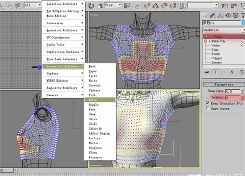 3dmax给动画人物模型加衣服的步骤教程(3dmax怎么给人物模型画衣服)