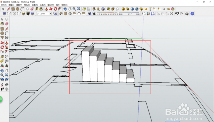 如何使用su草图大师软件制作一个楼梯模型(草图大师楼梯怎么建模)