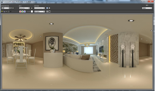 3dmax模型如何快速渲染出逼真的全景图