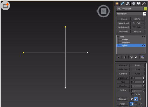 3dmax软件使用Trim命令进行样条线剪切的方法