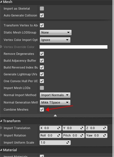 3dmax模型导入UE4的操作步骤和注意要点