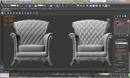 3dmax2014模型平滑的两种方法有什么不同