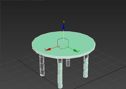 3dmax对圆桌模型使用塌陷减少内存的方法