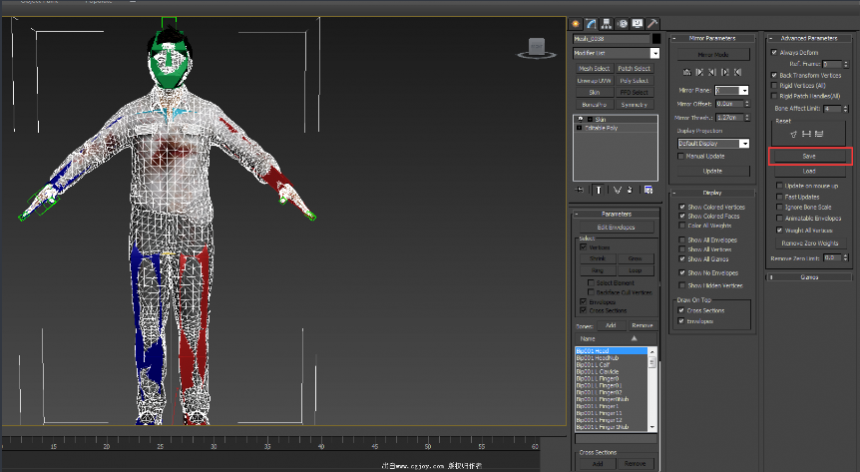 3dmax绑定蒙皮的模型缩放大小不变形的方法(3dmax蒙皮后缩放)