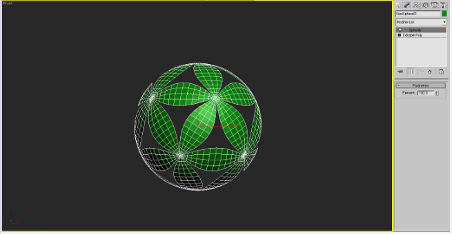 3dmax制作日本樱花铃镂空花型球体的建模教程