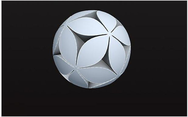 3dmax制作日本樱花铃镂空花型球体的建模教程