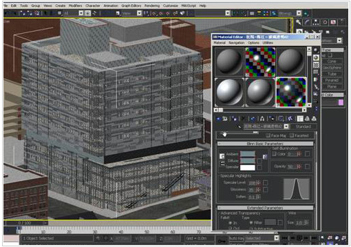 3dmax制作楼房黄昏日落的室外场景(3dmax落日效果)