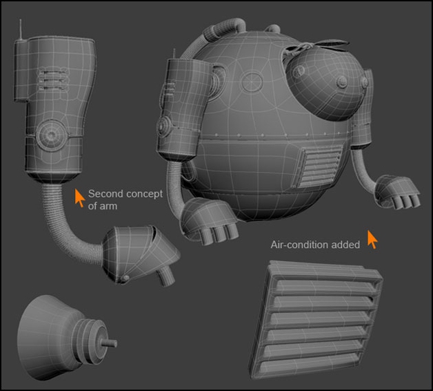 3d Max教程:制作旧热水器式机械人