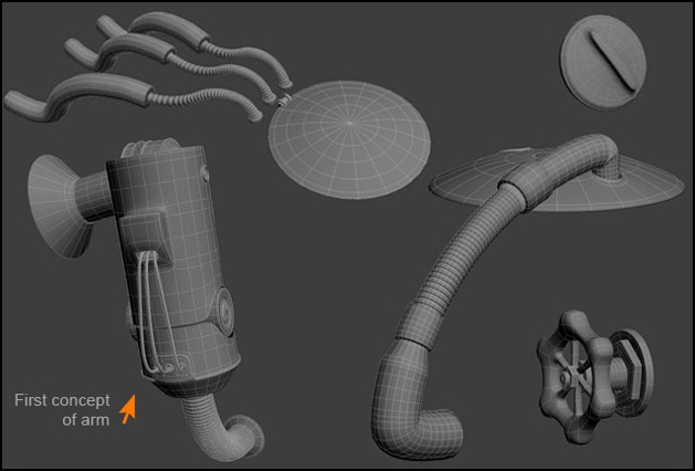 3d Max教程:制作旧热水器式机械人