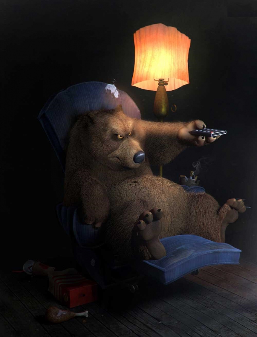 三维作品：《Bear TV》By Leticia Reinaldo创作解析