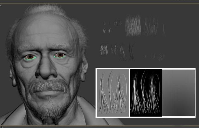 Zbrush+3DMAX超写实人像渲染教程(zbrush模型渲染)