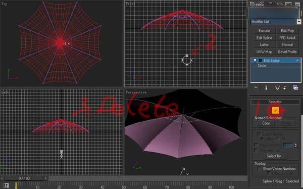 3ds MAX教程制作简易的雨伞模型(3ds max教程制作简易的雨伞模型)