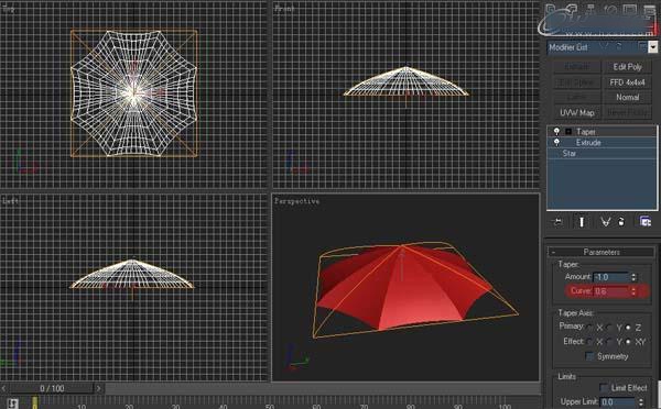 3ds MAX教程制作简易的雨伞模型(3ds max教程制作简易的雨伞模型)