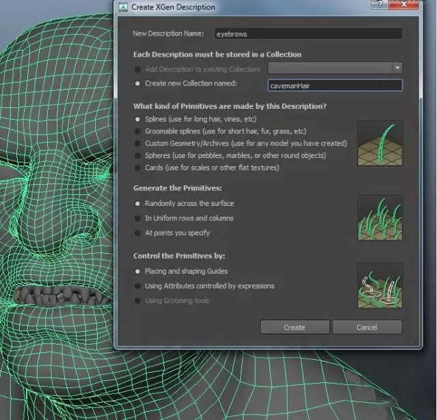 如何用Maya的xGen功能创建角色毛发效果(maya毛发xgen教程)