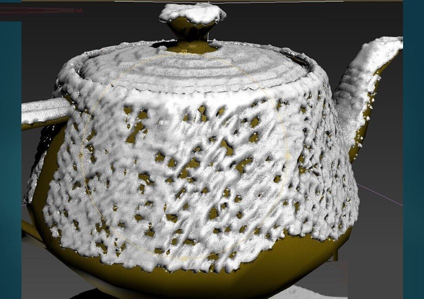 3DMAX通过粒子流创作积雪效果图
