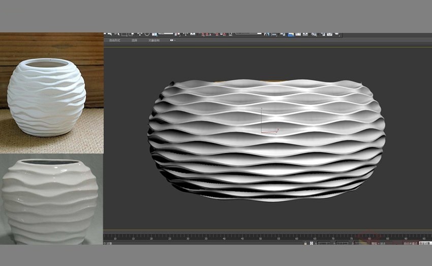 3DMAX制作简单的波浪造型花盆模型(3dmax制作简单的波浪造型花盆模型)