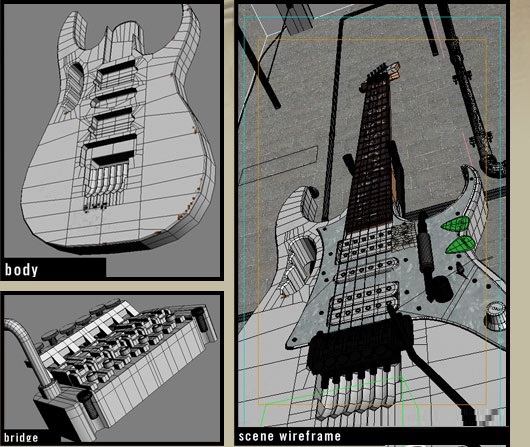 3DMAX制作一把实用的电吉他模型(3dmax吉他建模)