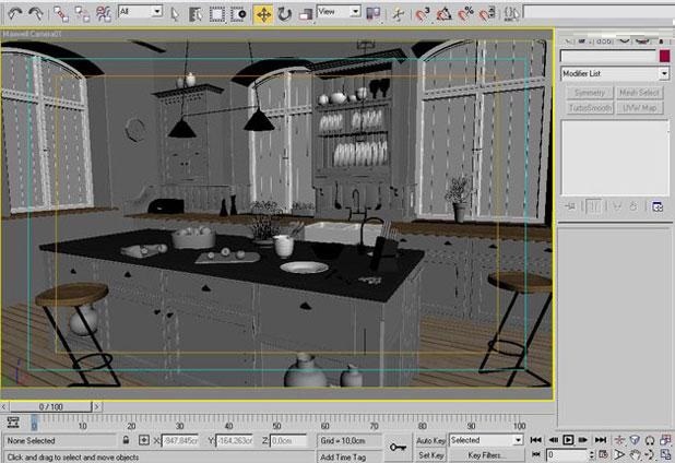 3DsMAX打造高尚的西式厨房局部模型