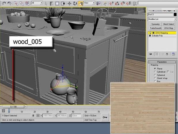 3DsMAX打造高尚的西式厨房局部模型