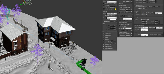 3ds Max制作小镇雪景场景(3dmax做雪景)