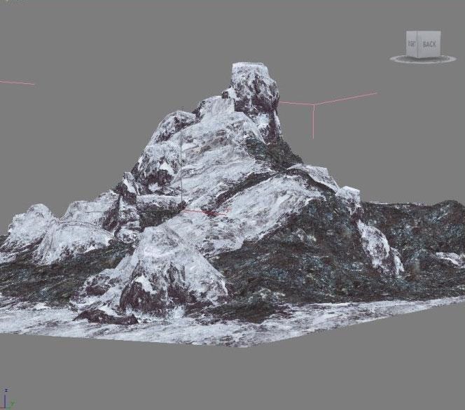 通过3DMAX打造逼真的雪山场景图模型