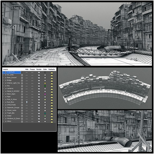 MAYA打造朦胧美的雨后街道场景效果图(maya下雨场景制作)