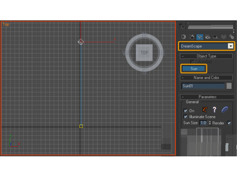 用3DsMAX打造出缓缓升起的日出场景模型