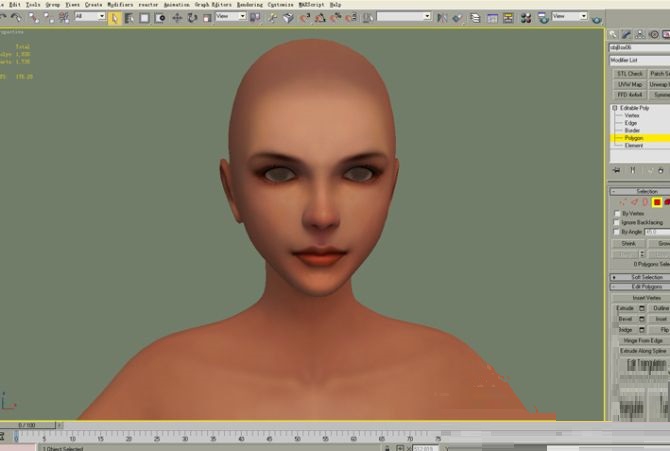 3DMAX特殊制作女孩头部模型贴图教程(3dmax制作人物头部)