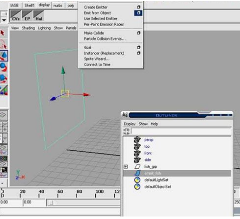 用MAYA8.5系统打造鱼群模型(maya鱼建模)