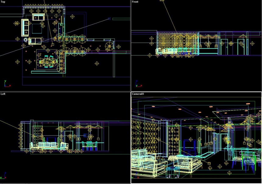3DSMAX默认渲染器渲染出高品质室内效果图