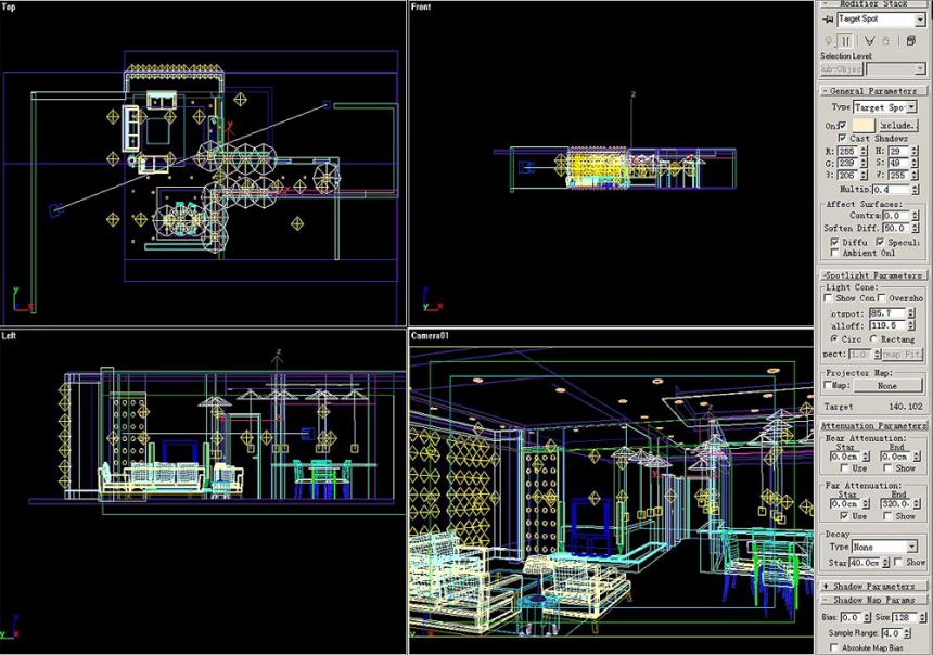 3DSMAX默认渲染器渲染出高品质室内效果图