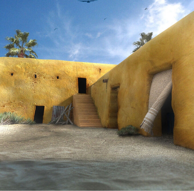 3DSMAX打造沙漠里的屋子场景