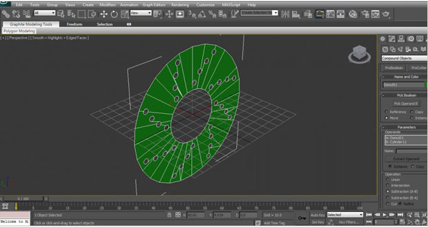3DSMAX2013中文版汽车刹车盘的建模教程