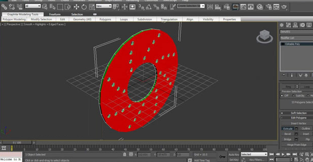 3DSMAX2013中文版汽车刹车盘的建模教程
