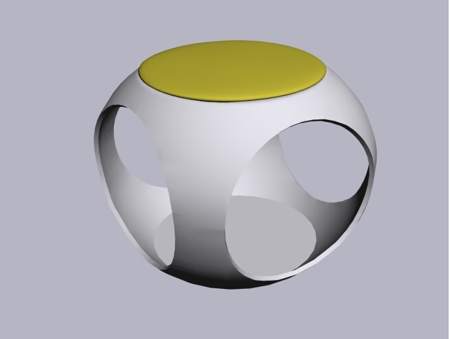 3DsMax2013使用布尔制作时尚圆凳3d模型建模实例教程